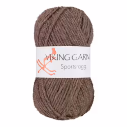 Garn Sportsragg, 50g, Ljusbrun 519