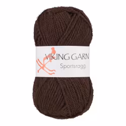 Garn Sportsragg, 50g, Brun 518