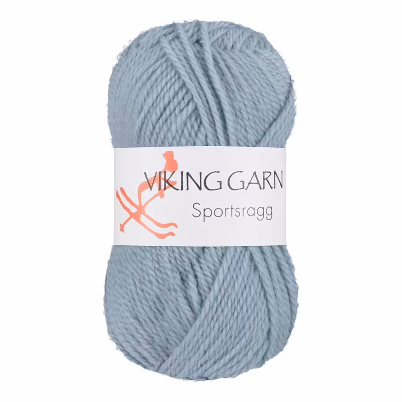 Garn Sportsragg, 50g, Ljus jeansblå 524