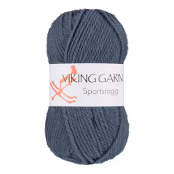 Garn Sportsragg, 50g, Jeansblå 527