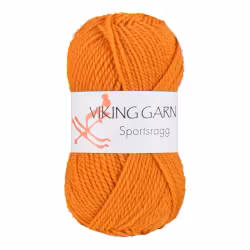 Garn Sportsragg, 50g, Mörk gul 544