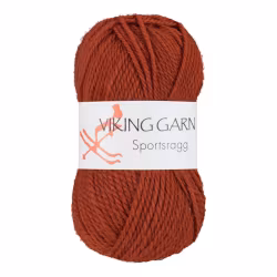 Garn Sportsragg, 50g, Orangebrun 543