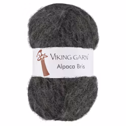 Garn Alpaca Bris, 50g, Mörk Grå 315