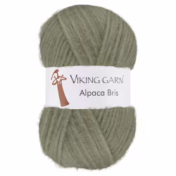 Garn Alpaca Bris, 50g, Mossgrön 334