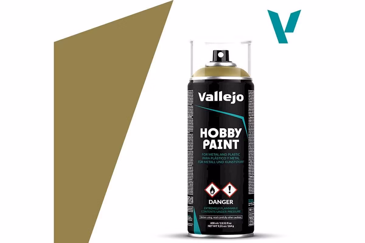 Vallejo Panzer Yellow 400ml – burk + färgprov