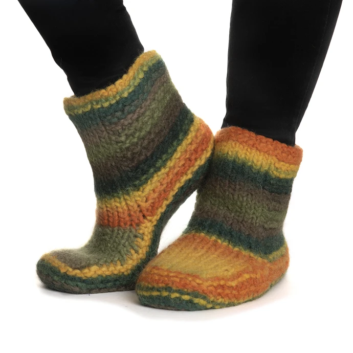 Snorre Collection Naturgarn, 50g, 634 Multi grön/gul