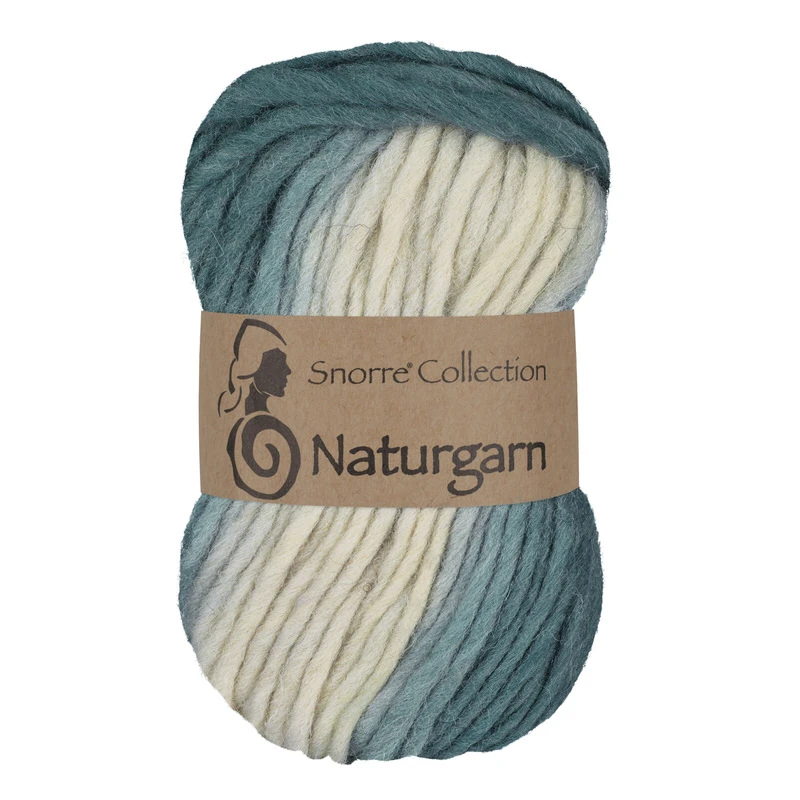 Snorre Collection Naturgarn, 50g, 612 Multi petrol