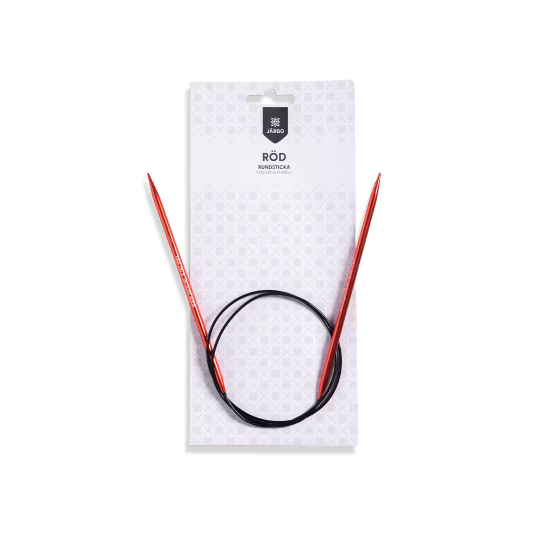 Packshot: Järbo Röd rundsticka 60 cm 2,5 mm – komplett rundsticka i originalpack.