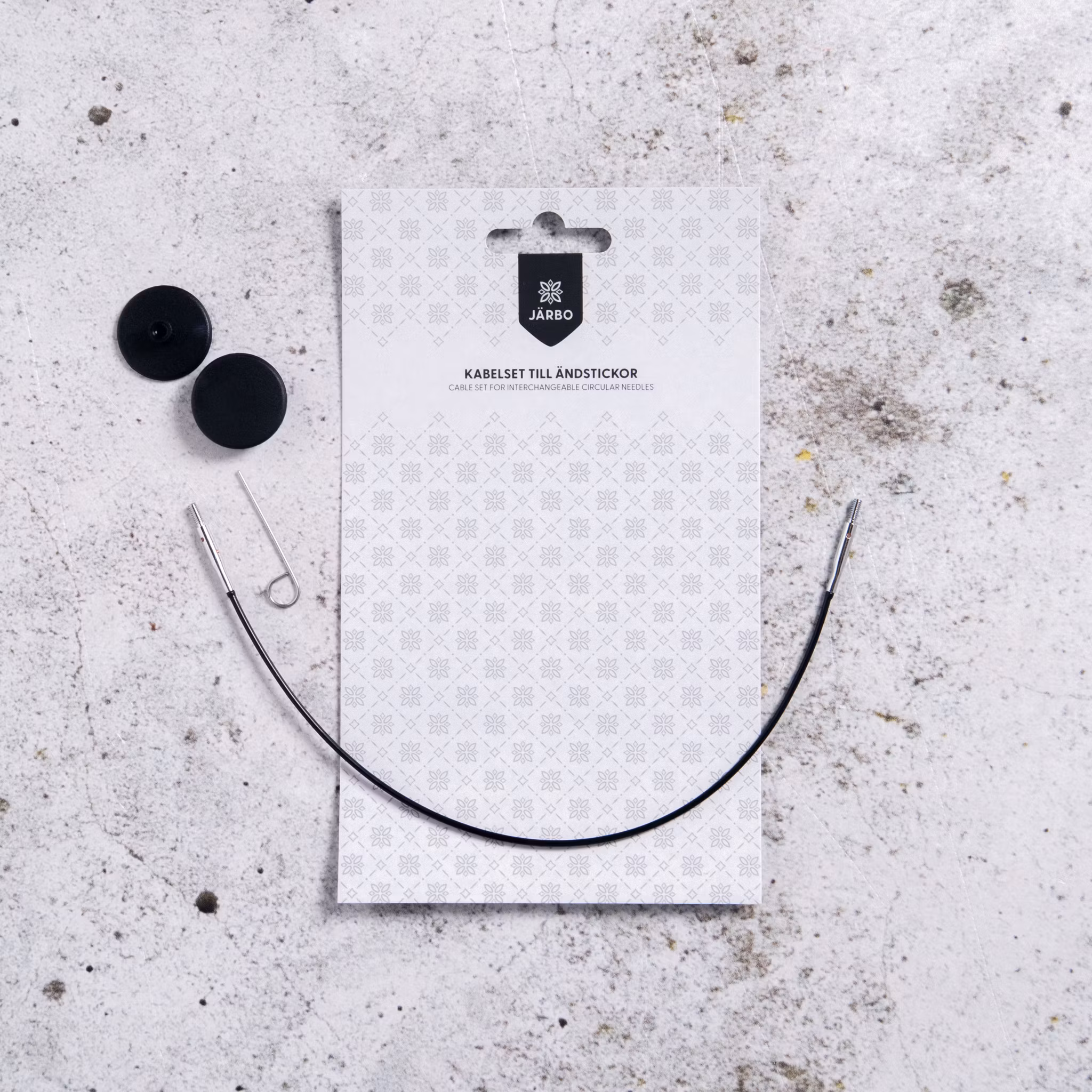 Järbo svart kabel 20 cm till ändstickor – bygger rundsticka ca 40 cm