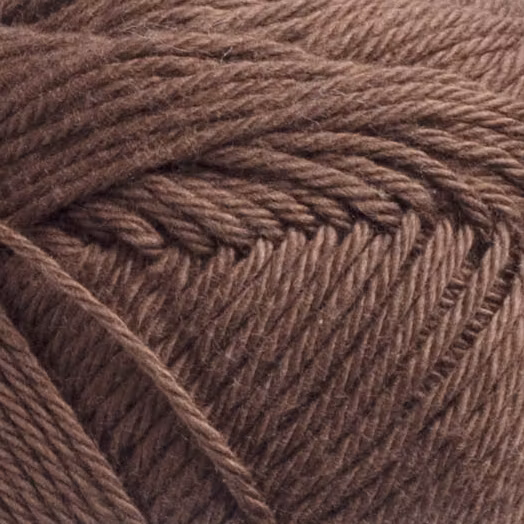 Närbild på Nova Eko 204 Brown – kulör och struktur i omerceriserad bomull