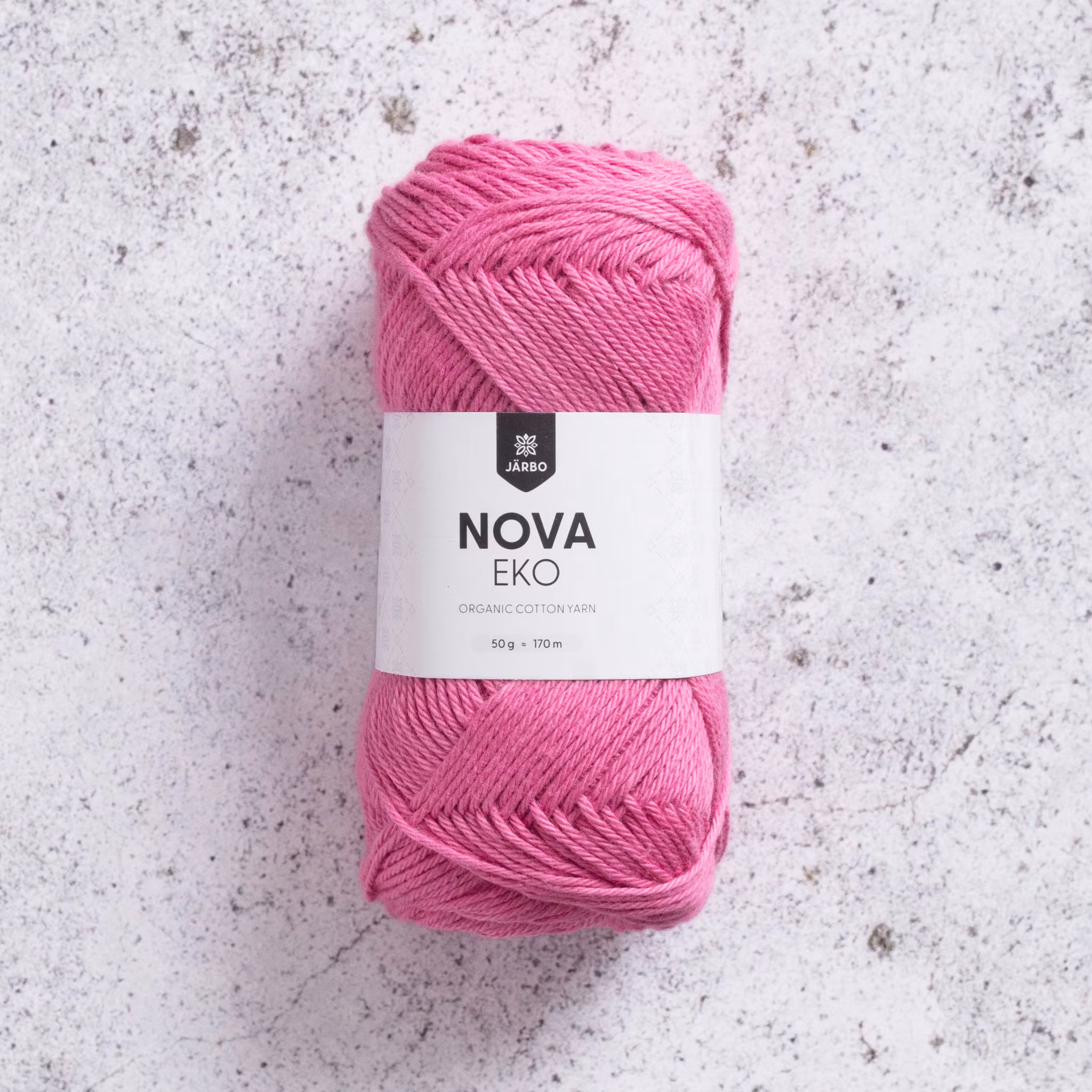 Järbo Nova Eko 212 Cerise 50g – nystan ekologiskt bomullsgarn 8/4