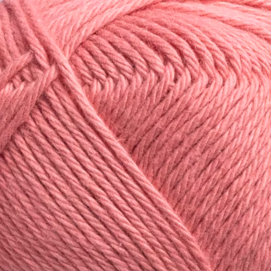 Närbild på Nova Eko 214 Coral – kulör och struktur i omerceriserad bomull