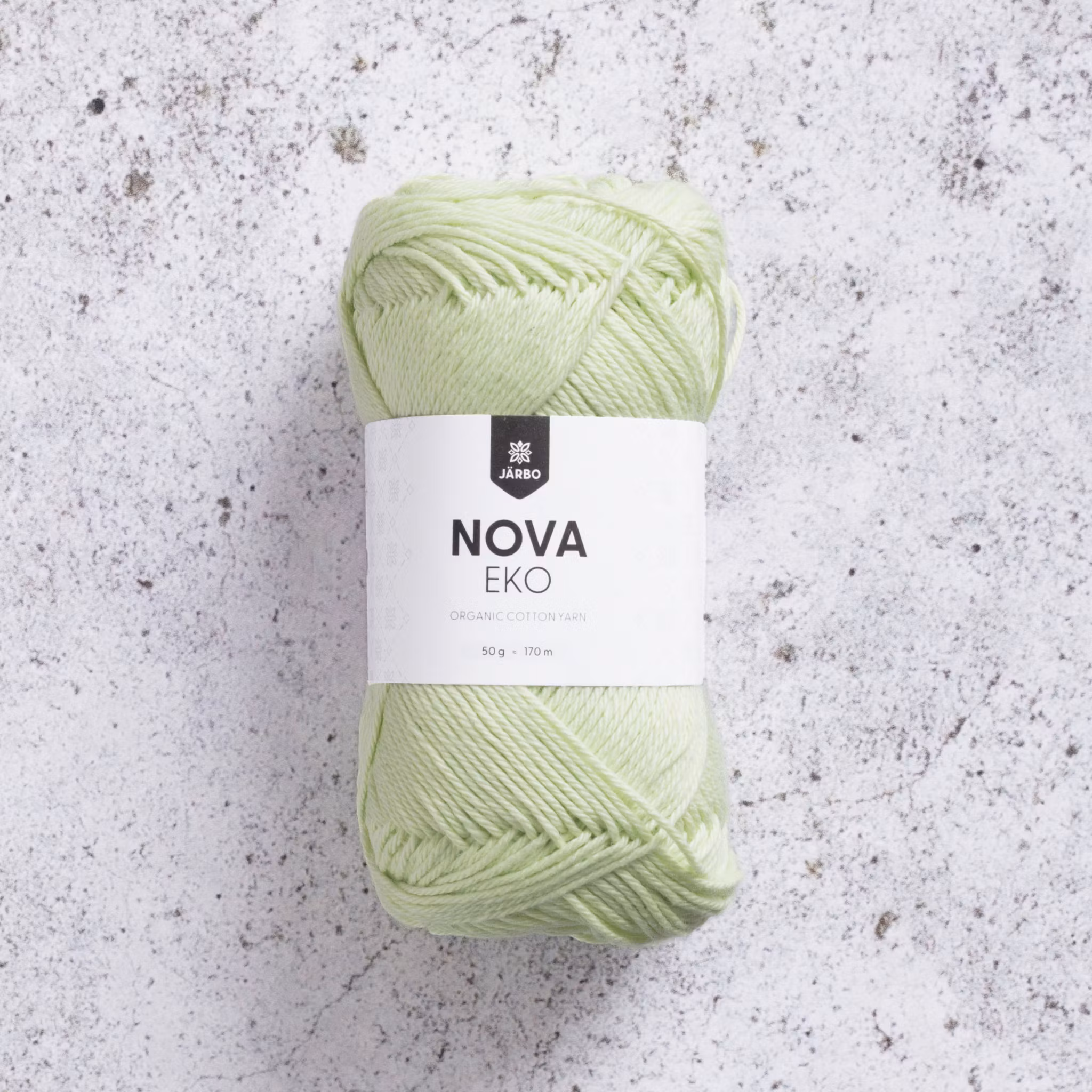 Järbo Nova Eko 226 Light Green 50g – nystan ekologiskt bomullsgarn 8/4