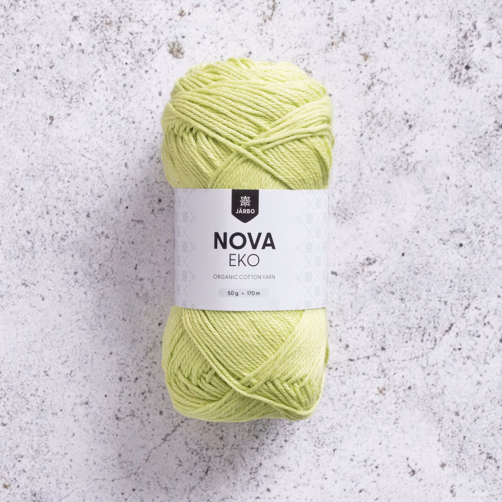 Järbo Nova Eko 217 Lime 50g – nystan ekologiskt bomullsgarn 8/4