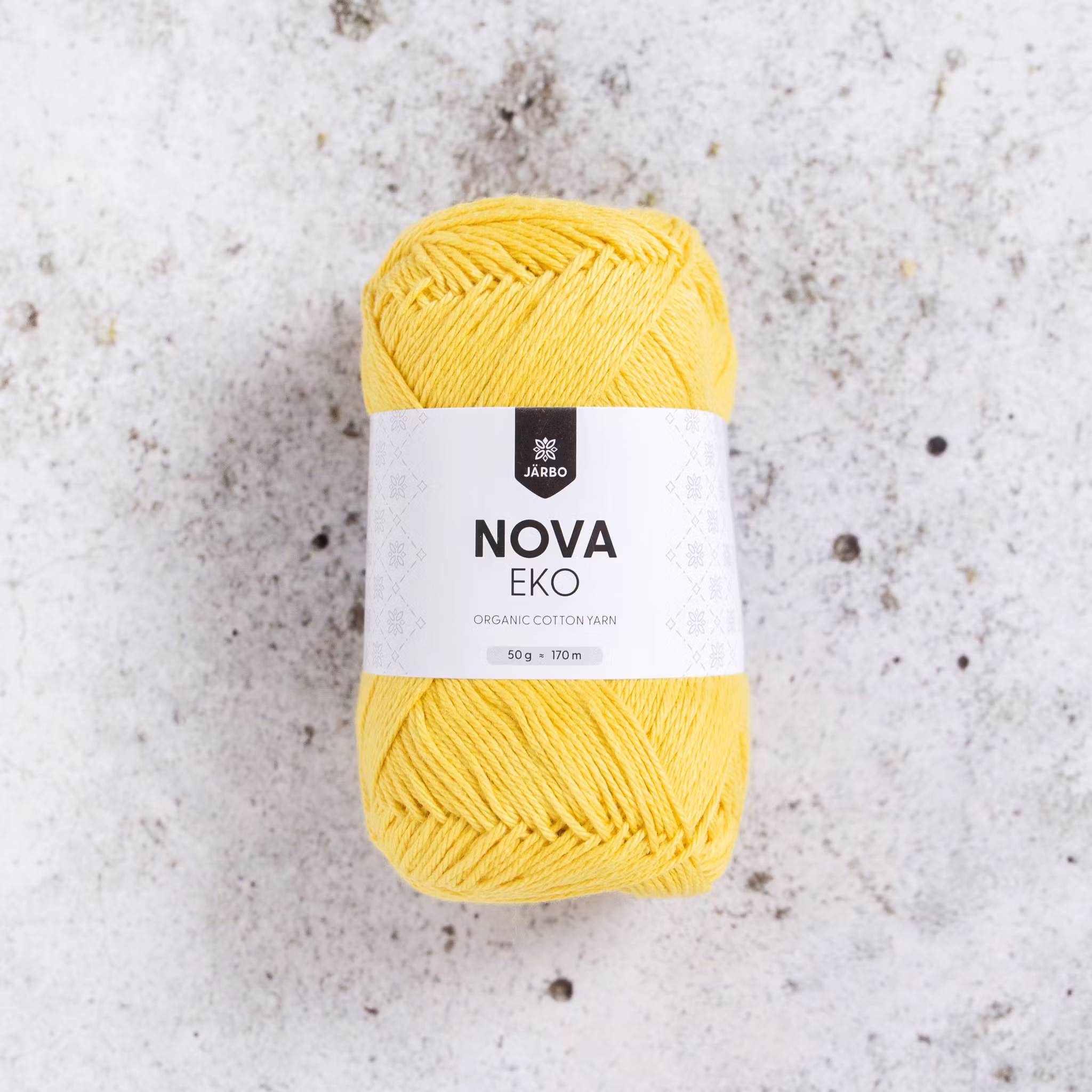 Järbo Nova Eko 231 Sun Gold 50g – nystan ekologiskt bomullsgarn 8/4