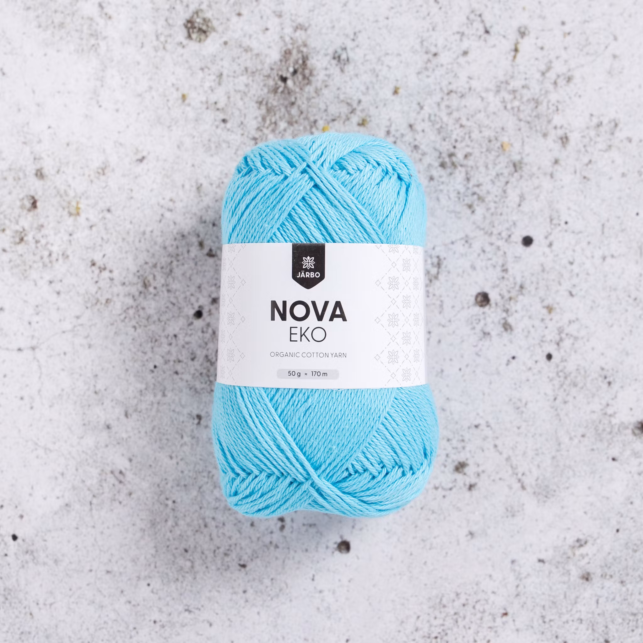 Järbo Nova Eko 247 Sea Blue 50g – nystan ekologiskt bomullsgarn 8/4