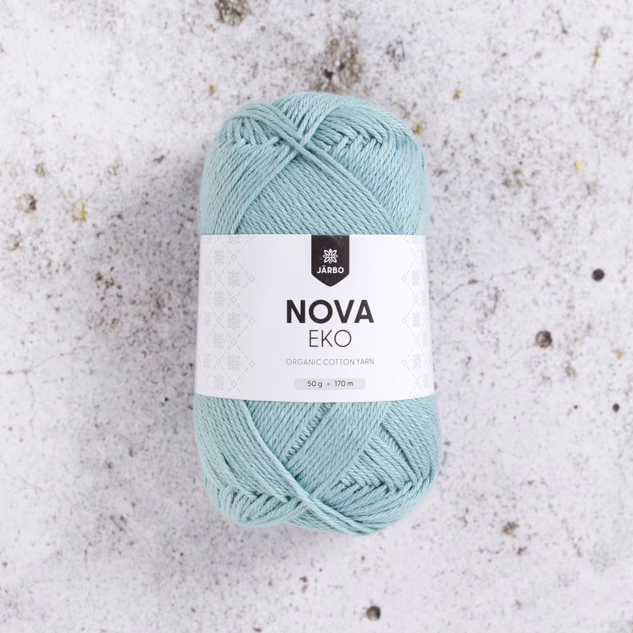 Järbo Nova Eko 250 Gemstone Green 50g – nystan ekologiskt bomullsgarn 8/4