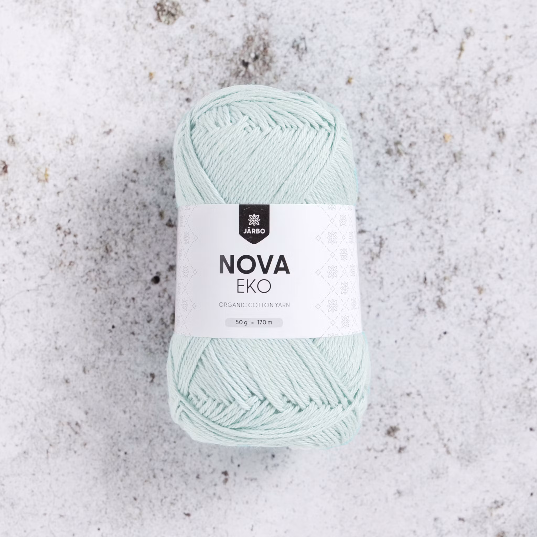 Järbo Nova Eko 251 Pale Aqua 50g – nystan ekologiskt bomullsgarn 8/4