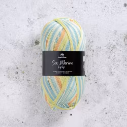 Svarta Fåret Sox Merino 4 ply, 100g Miami Beat