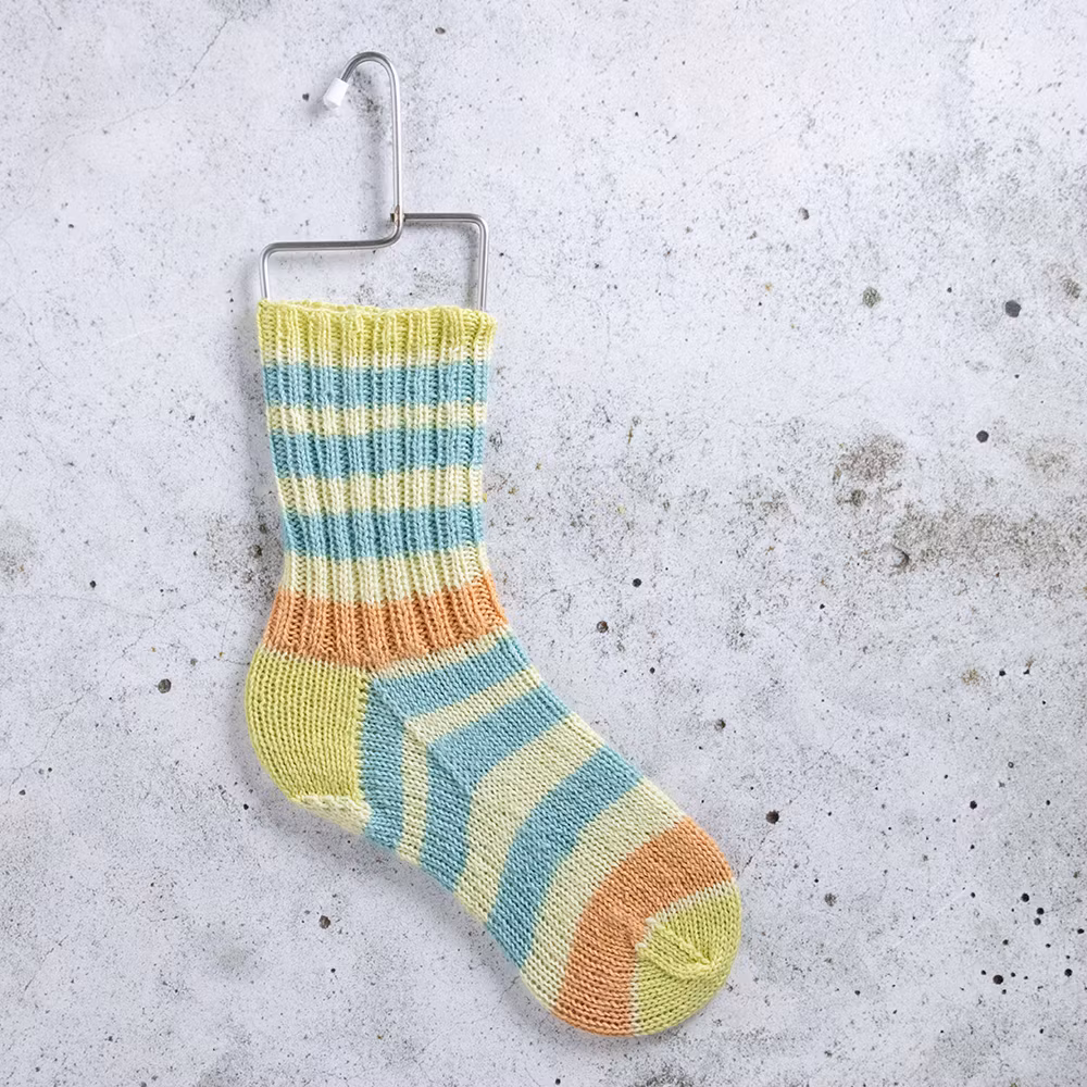 Sox Merino 4 ply Miami Beat exempel bild på socka