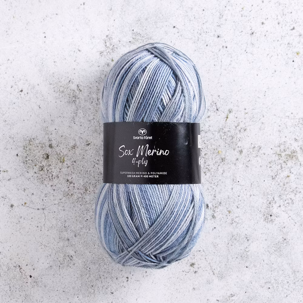 Svarta Fåret Sox Merino 4 ply New Wave 100g nystan sockgarn
