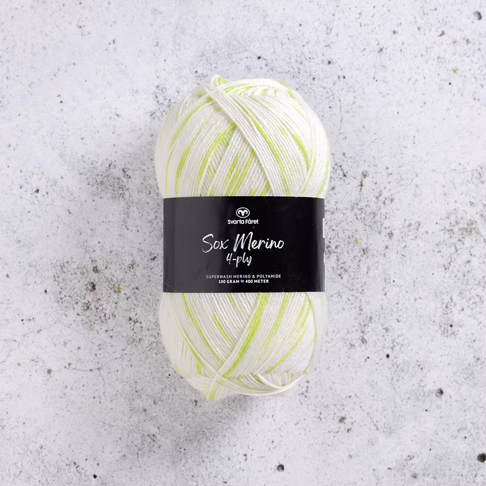 Svarta Fåret Sox Merino 4 ply Flash Frame 100g nystan sockgarn