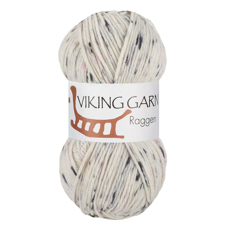 Viking Garn Raggen 150g Svart print, 701