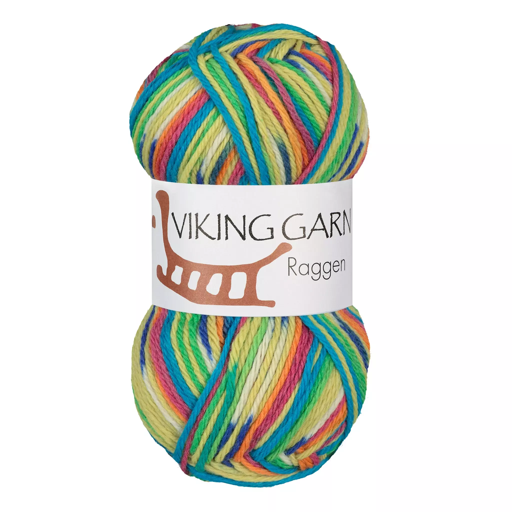 Viking Garn Raggen 150g färg 735 multi tuttifrutti nystan sockgarn