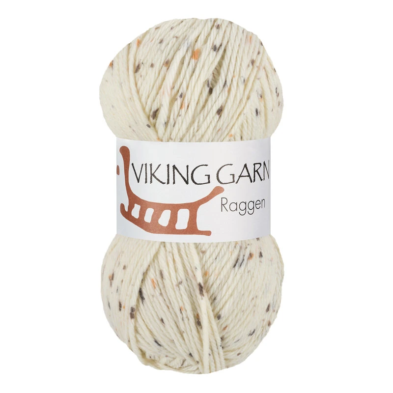 Viking Garn Raggen 150g färg 791 brunt print nystan sockgarn