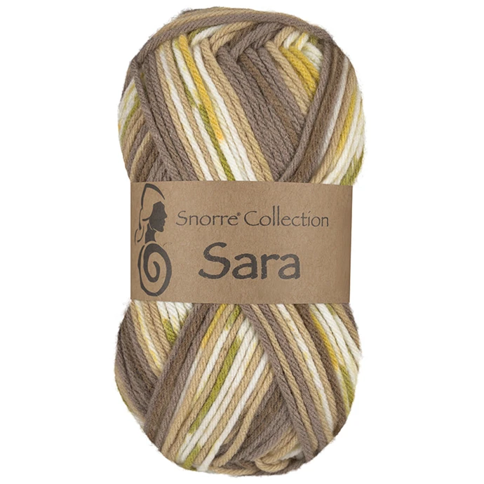 Snorre Collection Sara Multi, 50g, 909 Beige/Grön