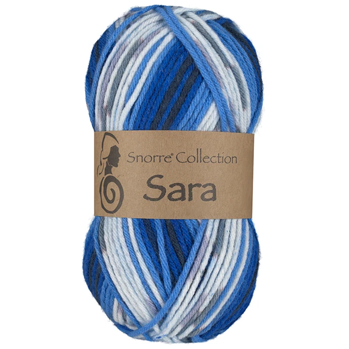 Snorre Collection Sara Multi, 50g, 923 Multi blå