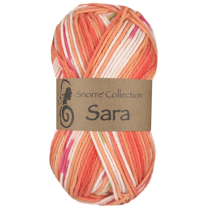 Snorre Collection Sara Multi, 50g, 952 Aprikos