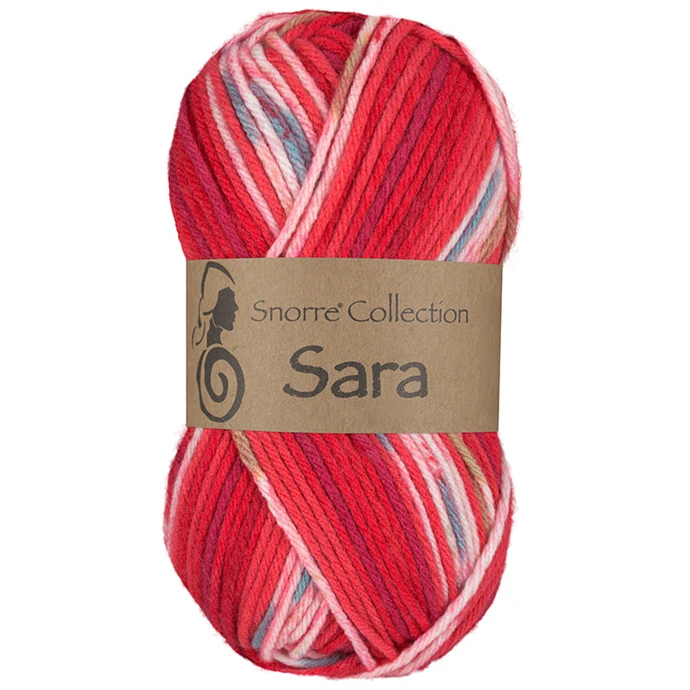 Snorre Collection Sara Multi, 50g, 953 Röd