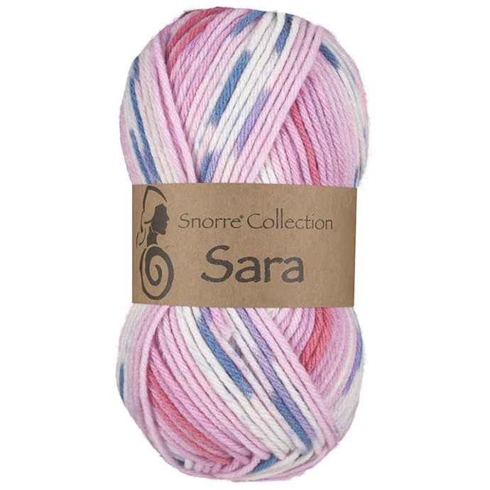 Snorre Collection Sara Multi, 50g, 961 Rosa/Lila