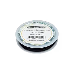 Elastisk tråd svart 0,8 mm – 10 m