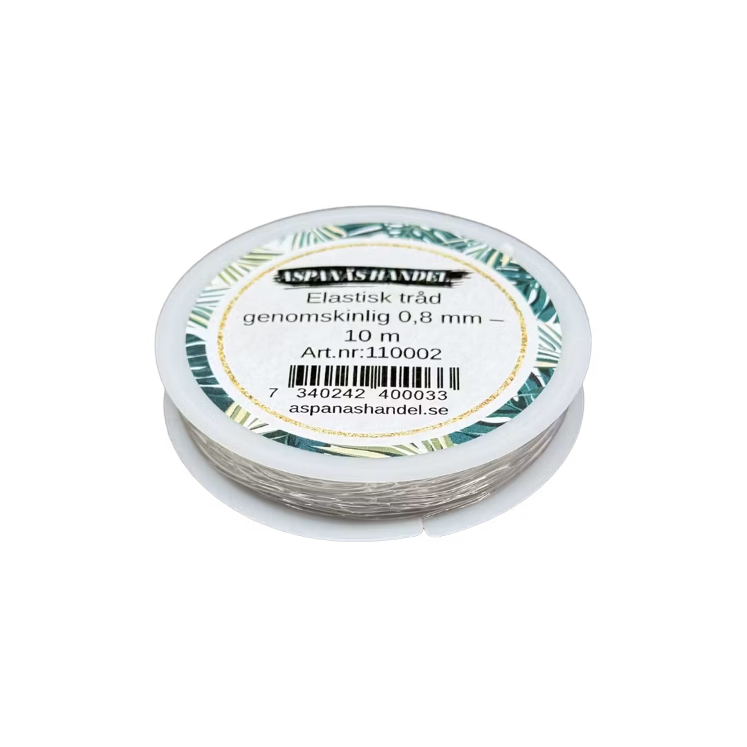 Elastisk tråd genomskinlig