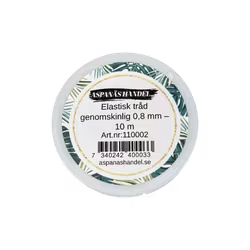 Elastisk tråd genomskinlig 0,8 mm – 10 m