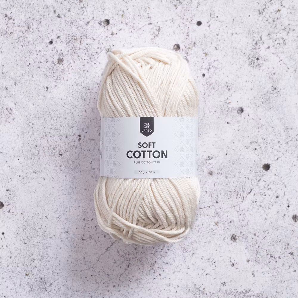 Järbo Soft Cotton, 8802, Ecru, 50g