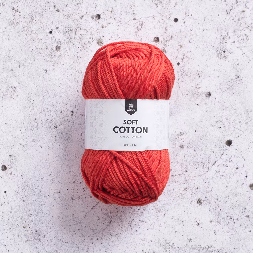 Järbo Soft Cotton, 8808, Lipstick Red, 50g