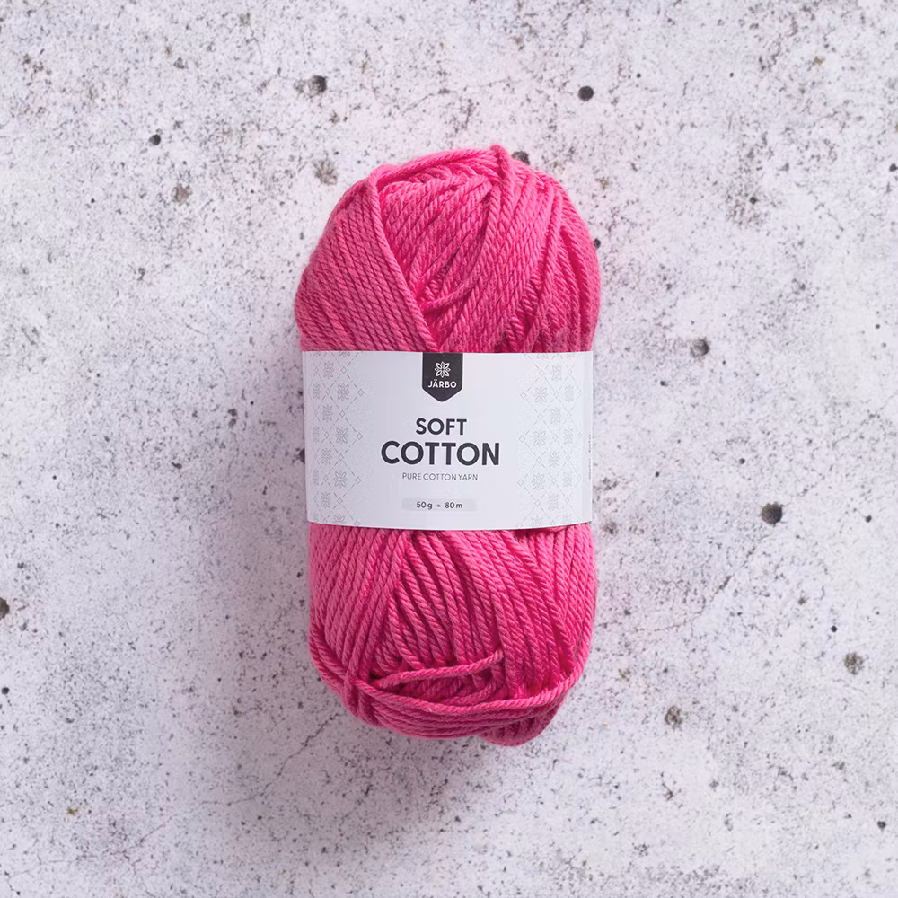Järbo Soft Cotton, 8825, Strong Pink, 50g