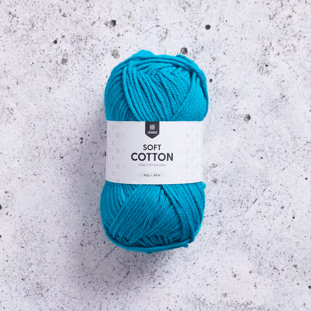 Järbo Soft Cotton, 8846, Strong Turquoise, 50g