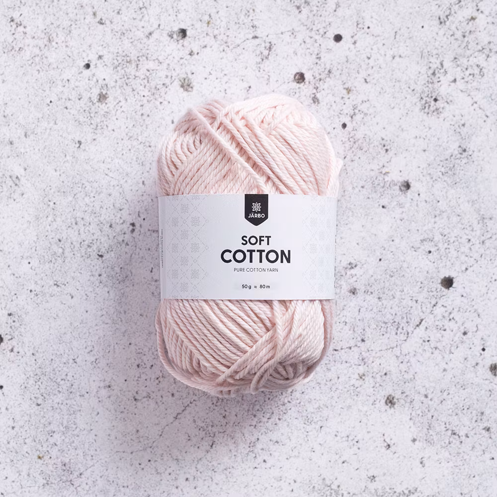 Järbo Soft Cotton, 8887, Paled Pink, 50g