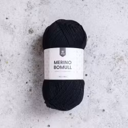 Järbo Merino Bomull, 34002, Black Onyx, 50g