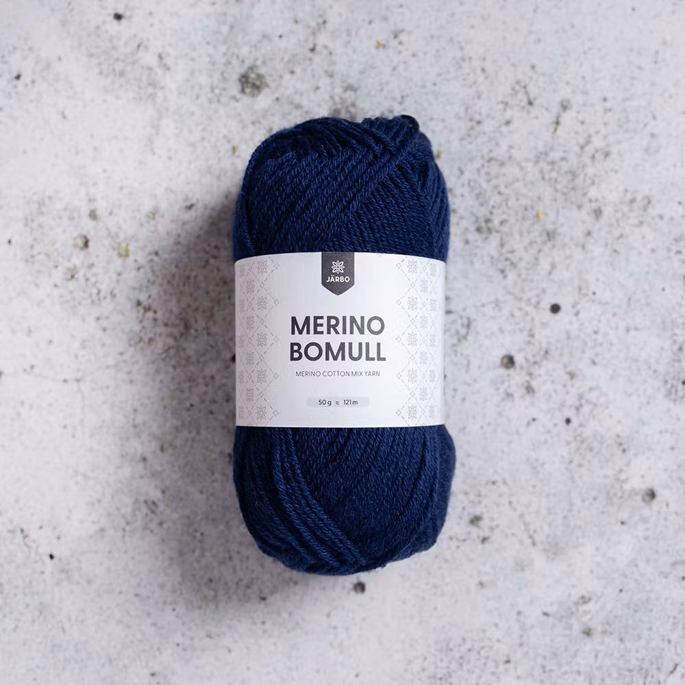 Järbo Merino Bomull, 34008, Blue Depths, 50g