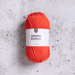 Järbo Merino Bomull, 34014, Fiery Red, 50g