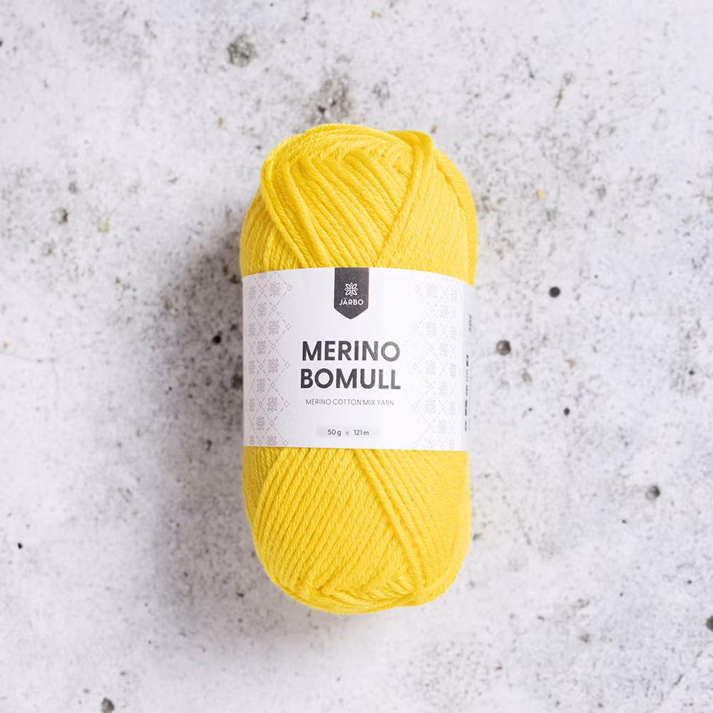Järbo Merino Bomull, 34019, Blazing Yellow, 50g