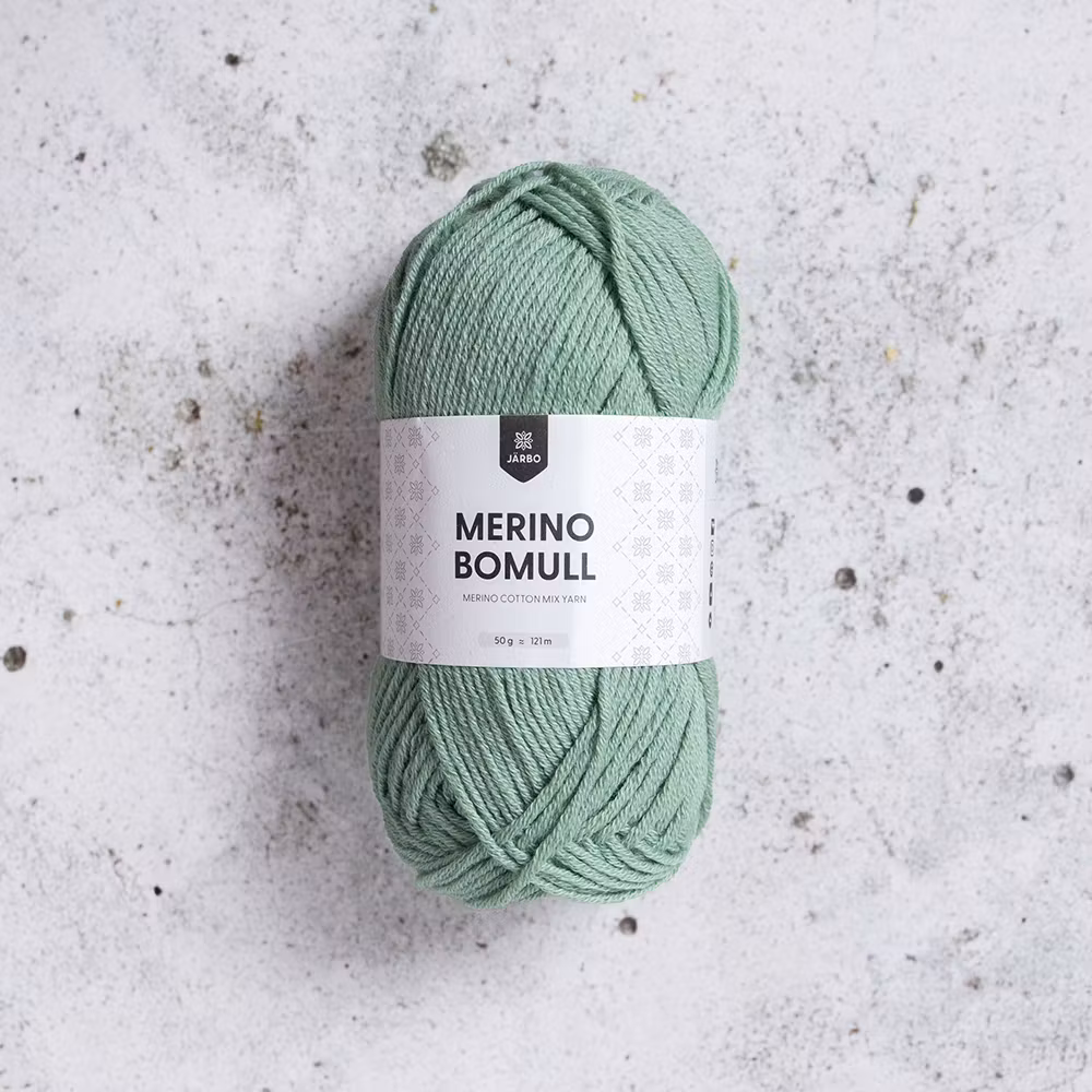 Järbo Merino Bomull, 34015, Basil, 50g