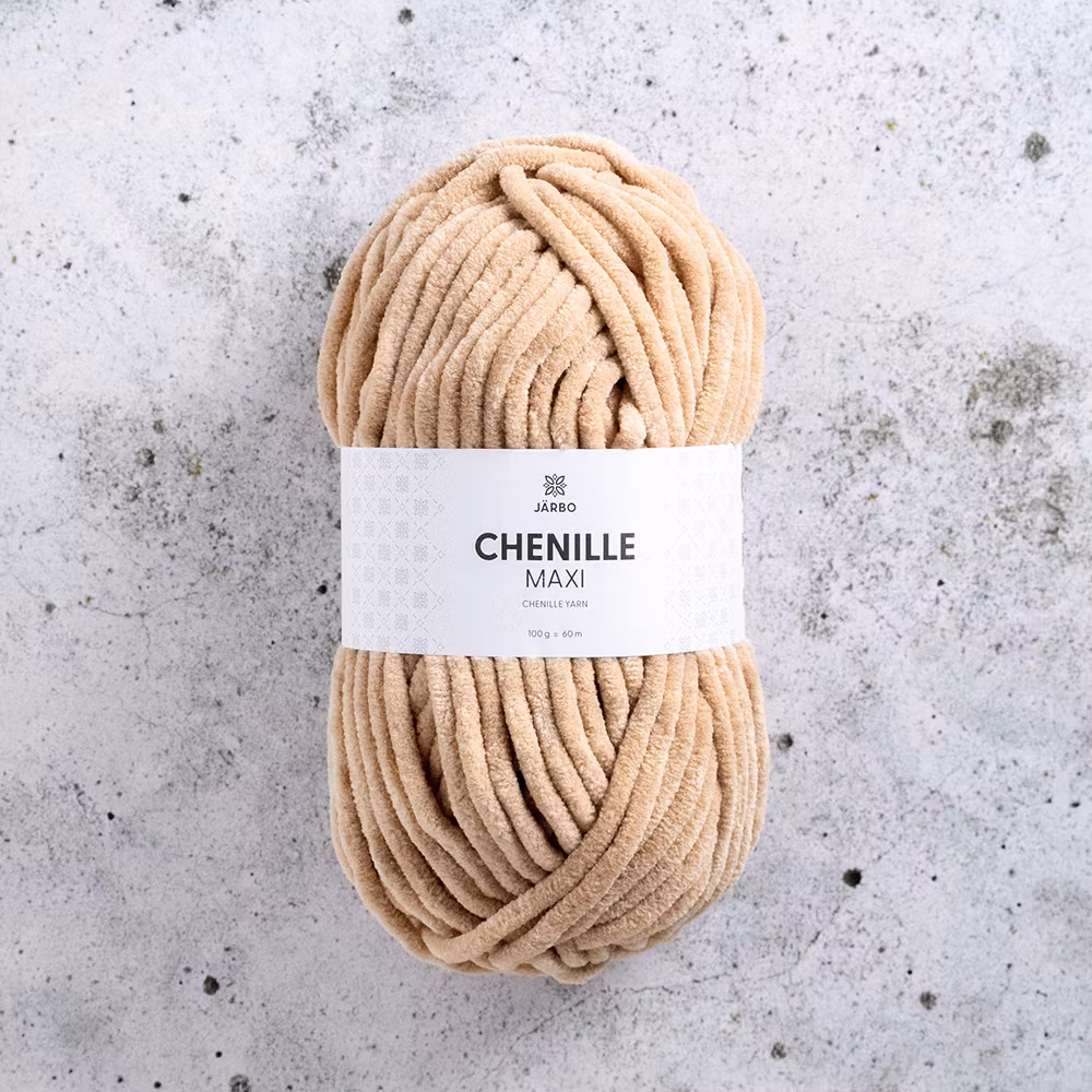 Järbo Chenille Maxi, 12311, Fuzzy Latte, 100g