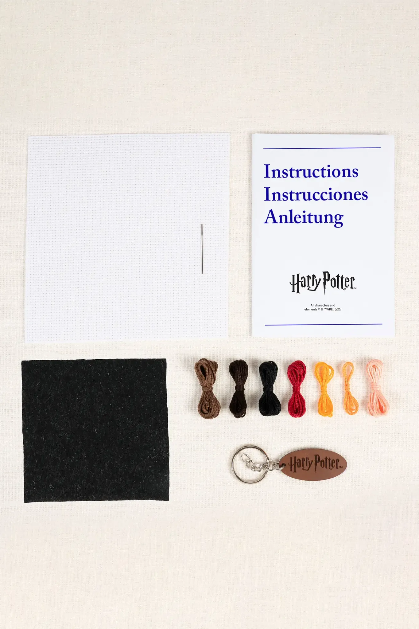 DMC Harry Potter – Korsstygnskit nyckelring Harry – kompletterande produktbild