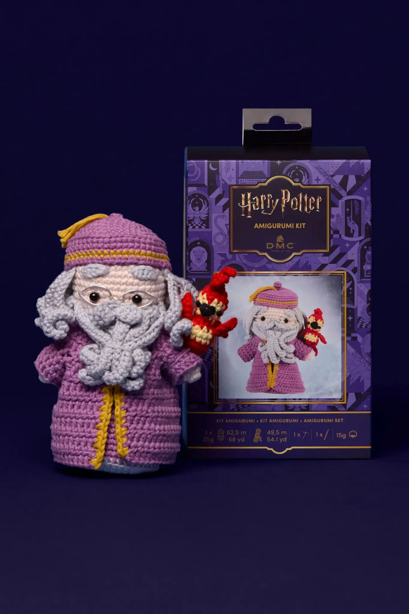DMC Harry Potter – Virkkit amigurumi Dumbledore – kit och förpackning
